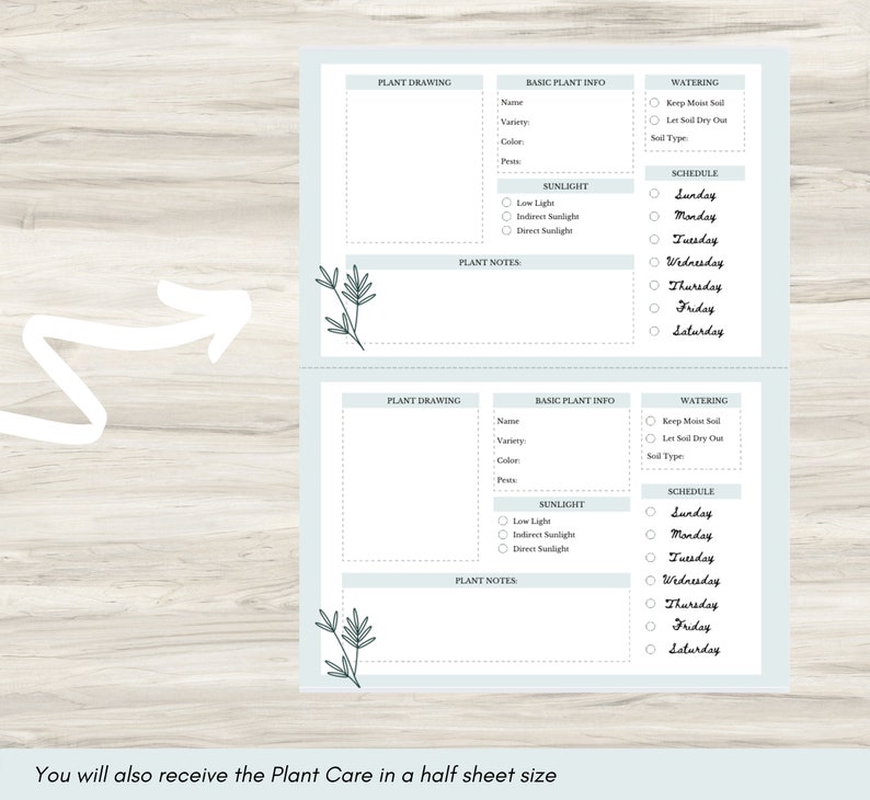 House Plant Journal Printable Plant Caretaker Log Indoor - Etsy
