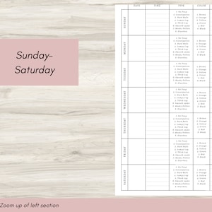 May include: A printable chart for tracking bowel movements. The chart includes columns for date, time, type of bowel movement, color, and consistency. The chart is designed to be used for a week, from Sunday to Saturday.