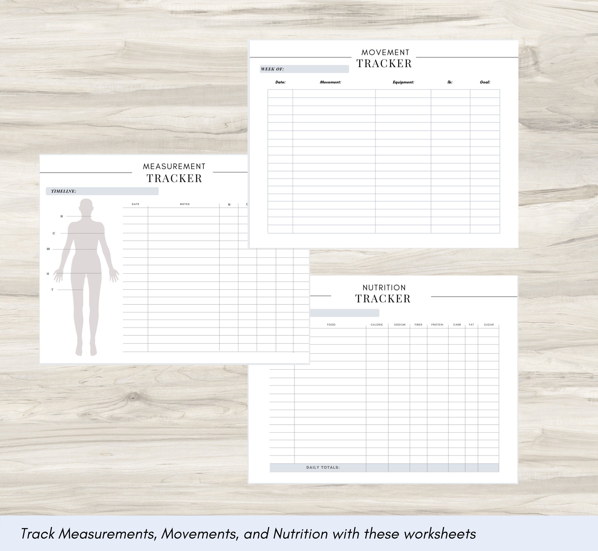 Fitness and Health Journal Printable Fitness Journal | Etsy