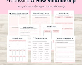 New Relationship Journal: Communication, Intimacy, Trust | Couples Therapy PDF, Relationship Journal, Communication Skills, Commitment