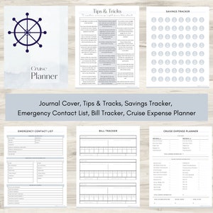 Cruise Planner Bundle, Packing List, Travel Itineraries, Emergency Contact List, Travel Countdown, Outfit Planner, Travel Diary, PDF image 3