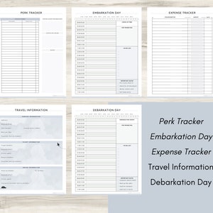 Cruise Planner Bundle, Packing List, Travel Itineraries, Emergency Contact List, Travel Countdown, Outfit Planner, Travel Diary, PDF image 6