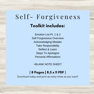 Self-forgiveness Journal: Mental Health Workbook | Mental Health PDF ...