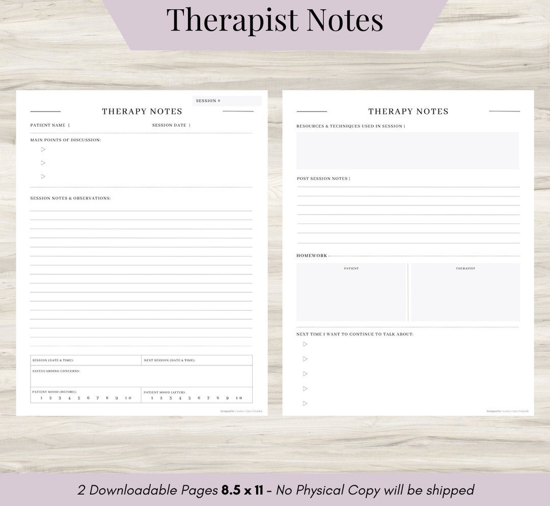 セラピストノートシート、セラピストワークシート、セラピストノート
