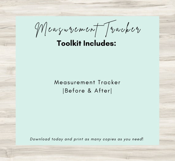 Body Measurement Tracker, Body Measurement Chart , Weight Loss Tracker,  Fitness Printable, Diet, Workout Log, Health Journal Tracker PDF 