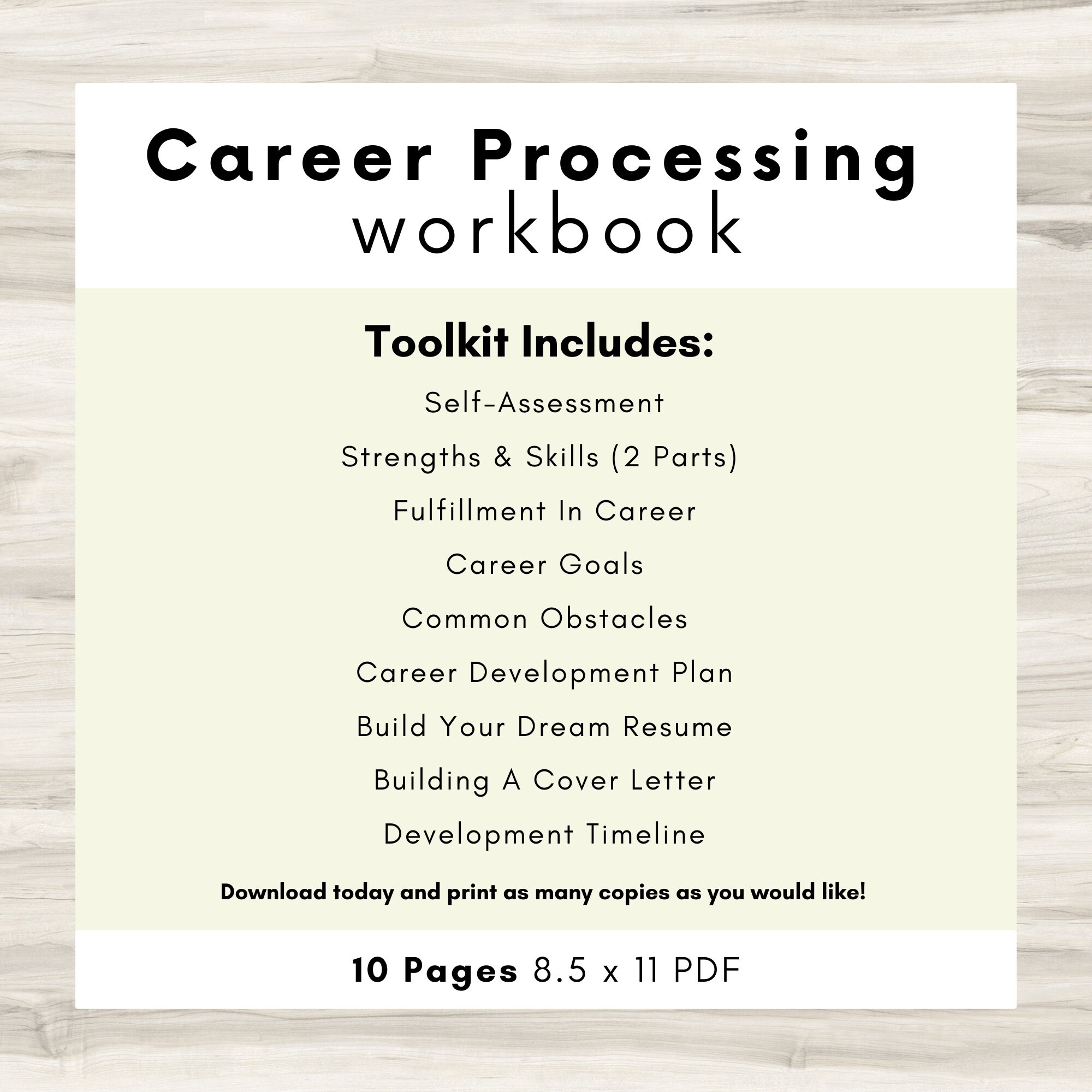 Career Processing Workbook, Resume Builder, Cover Letter, Job Searching ...