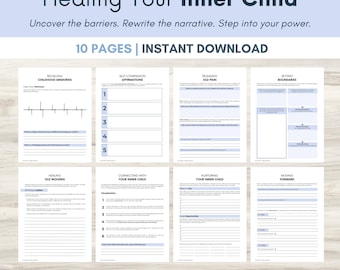 Inner Child Healing Workbook: Self-Reflection, Trauma Recovery | Mental Health PDF, Trauma Healing, Therapy Worksheets, PTSD Support