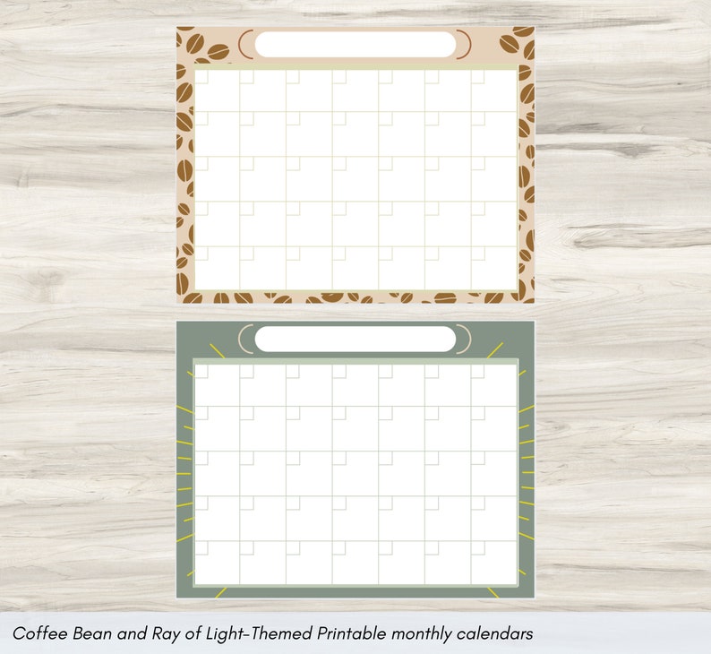 Printable Calendar Pages Themed Calendar Calendar Printable | Etsy