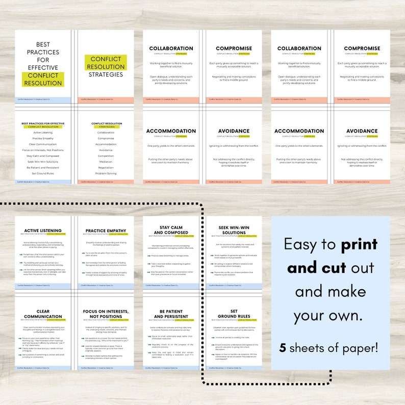 Easy to print and cut out to make your own. 5 sheets of paper.