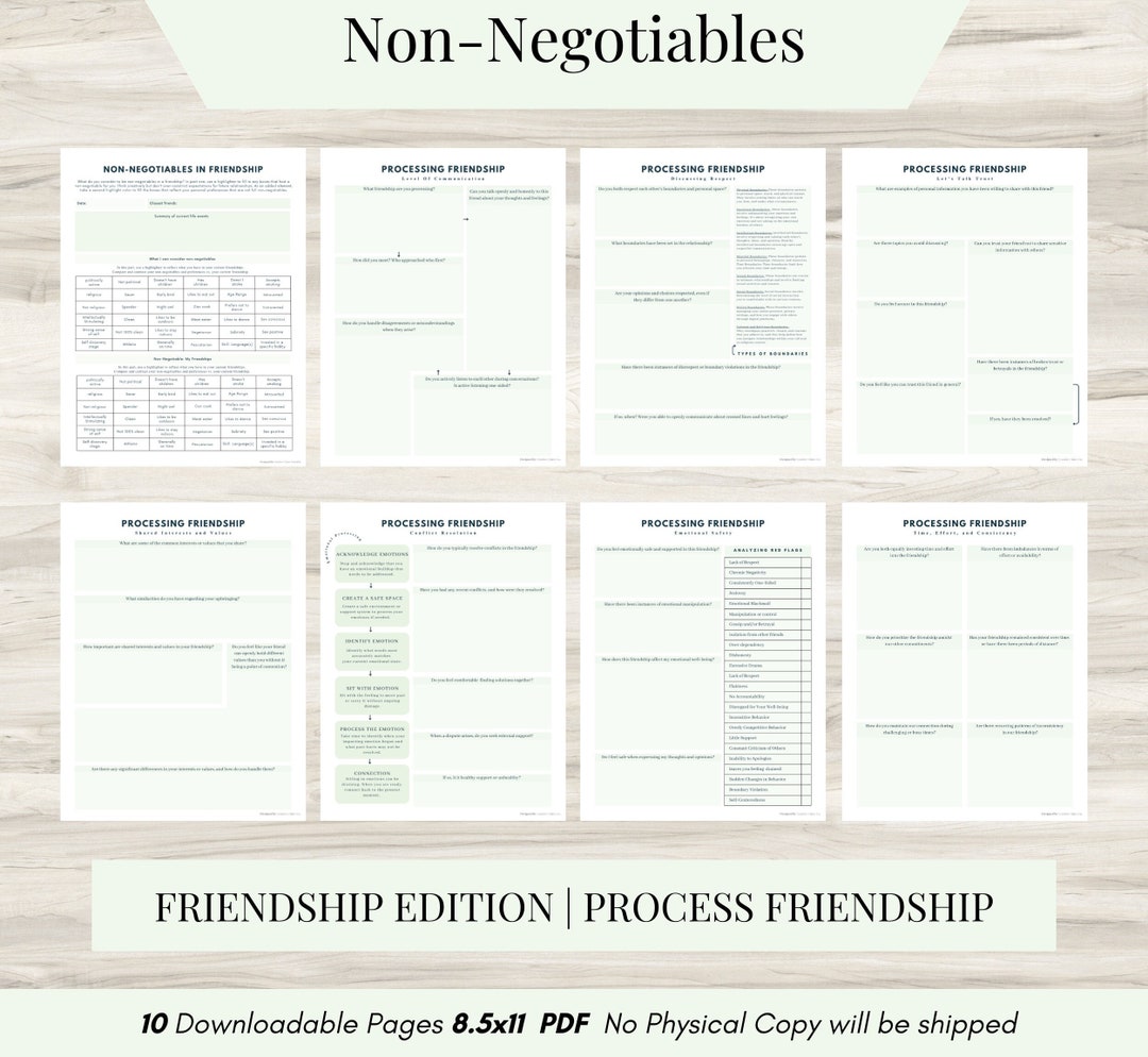 Friendship Reflection Discussion Worksheet.pdf Friendship Worksheet Bundle: Relationship Counseling, Communication ...