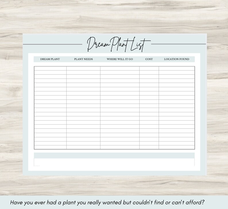 House Plant Journal Printable Plant Caretaker Log Indoor - Etsy