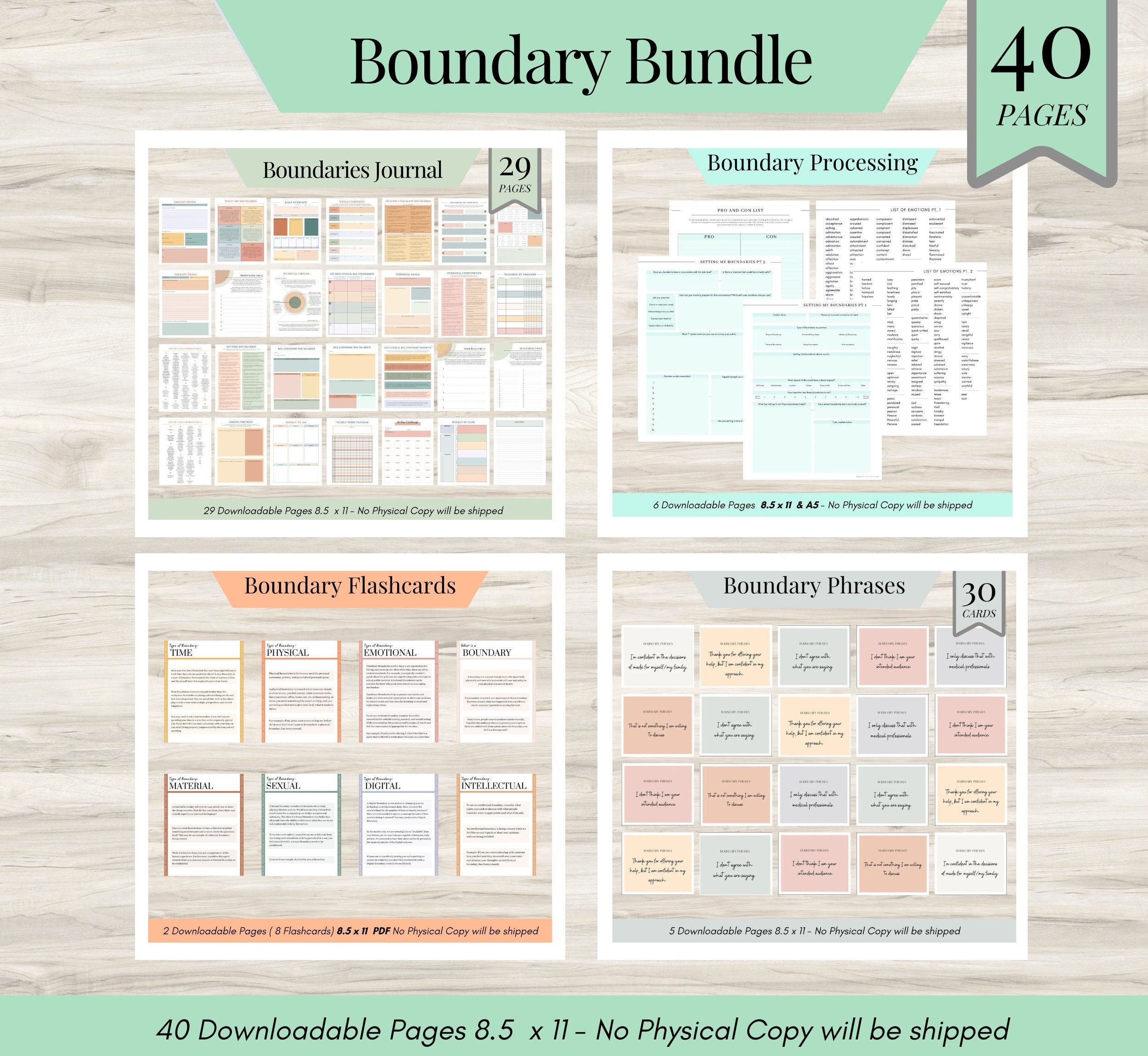 Boundaries Journal Therapy Journal Setting Boundaries Etsy