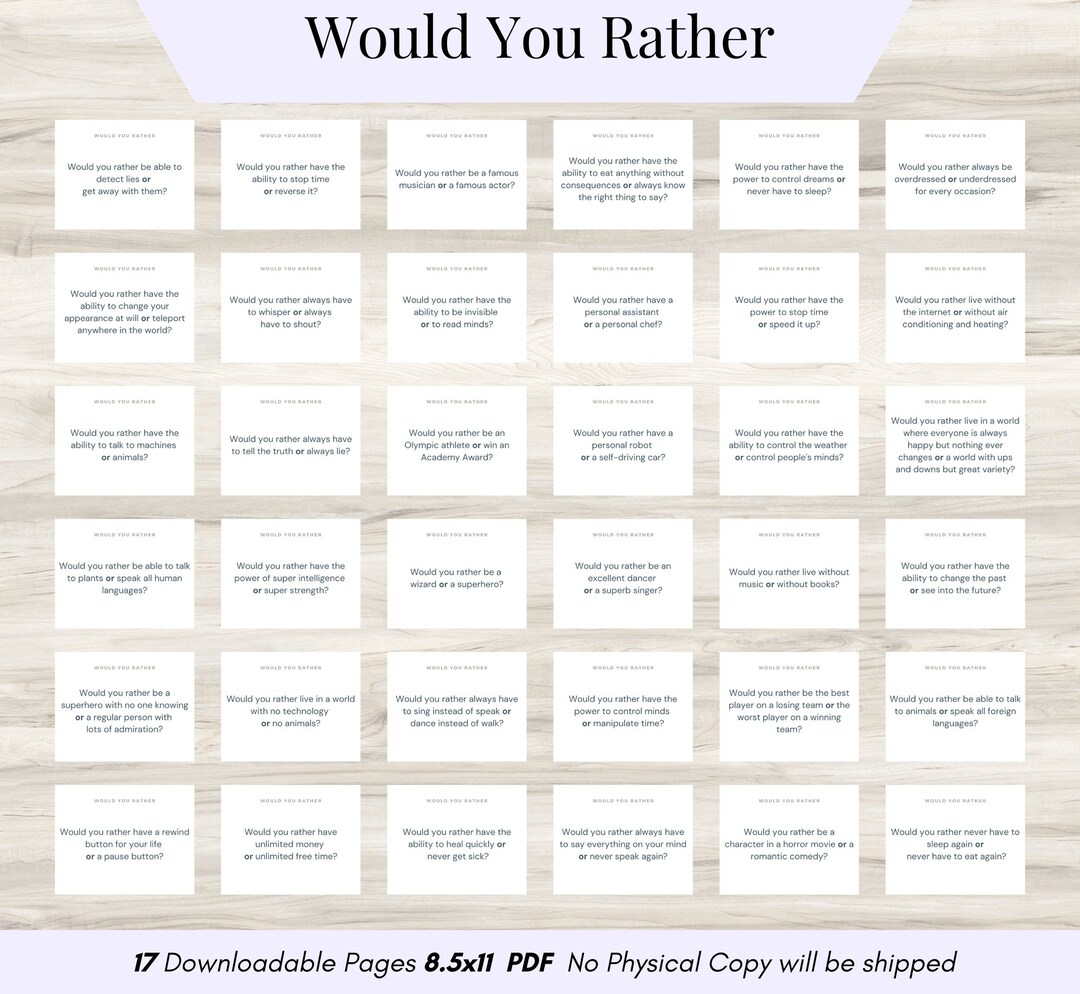 Would You Rather, Icebreaker Questions, Break the Ice With Fun and