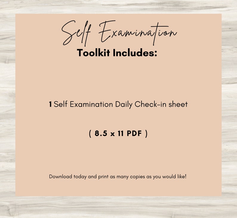 Self Examination, Holistic Check-in, How do you feel, Therapy Journal Worksheets, digital Mental Health Page, Daily self-care, Mental health image 2