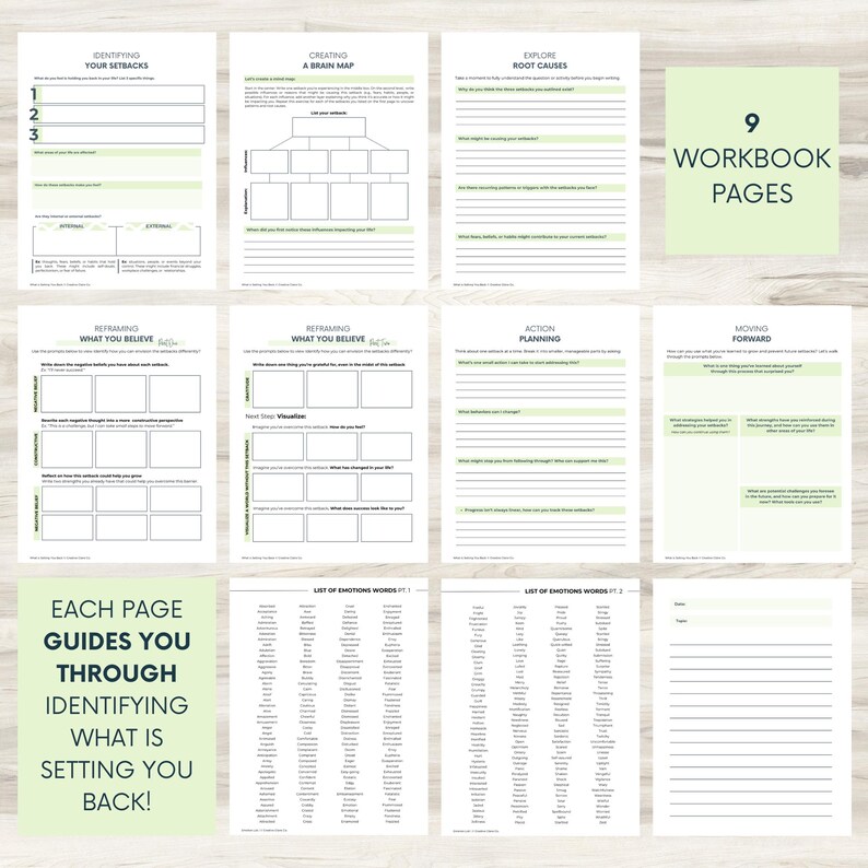 Overcome Setbacks Workbook: Self-reflection, Personal Growth (PDF) - Etsy