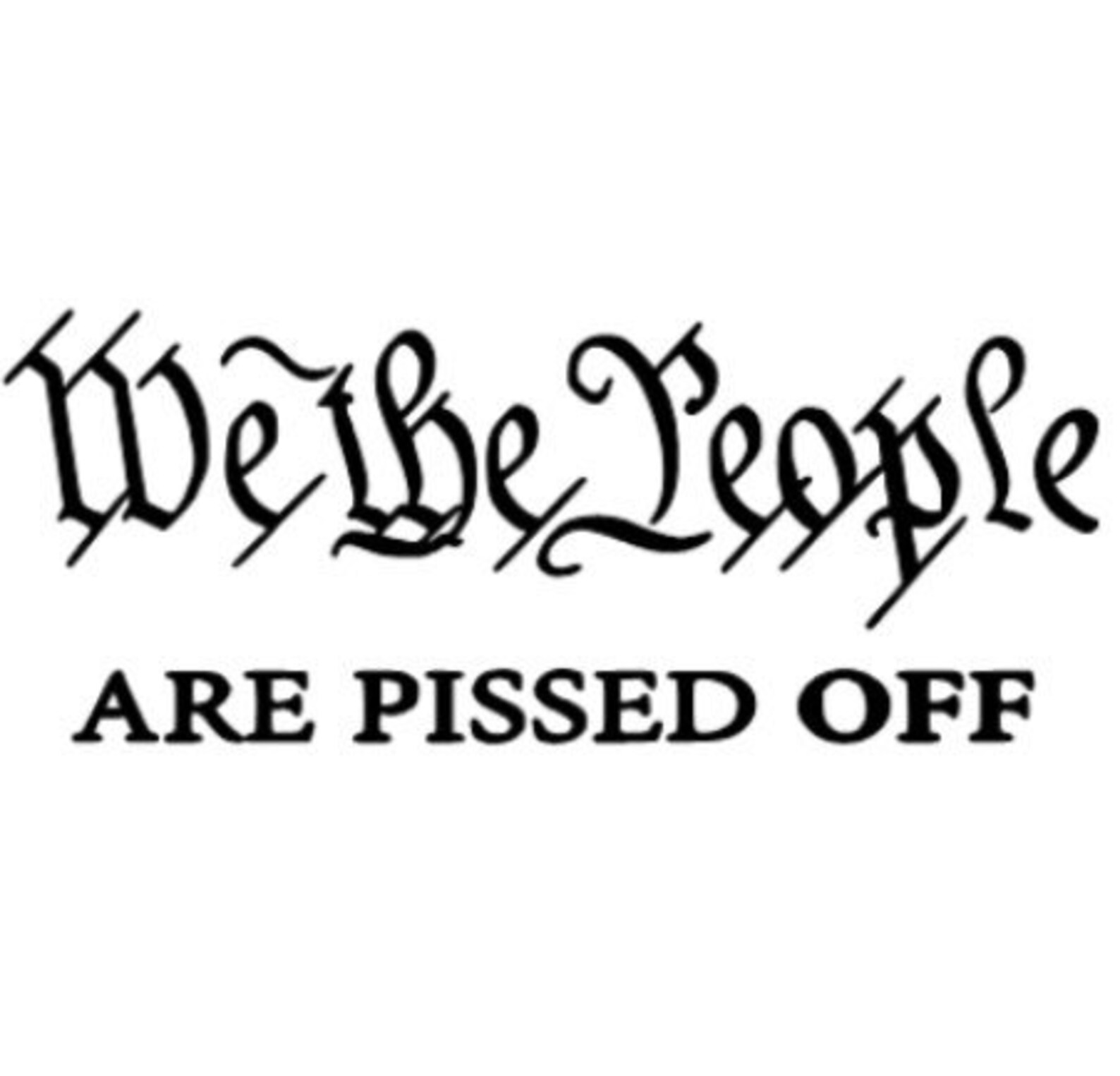 We the people are pissed decal Etsy