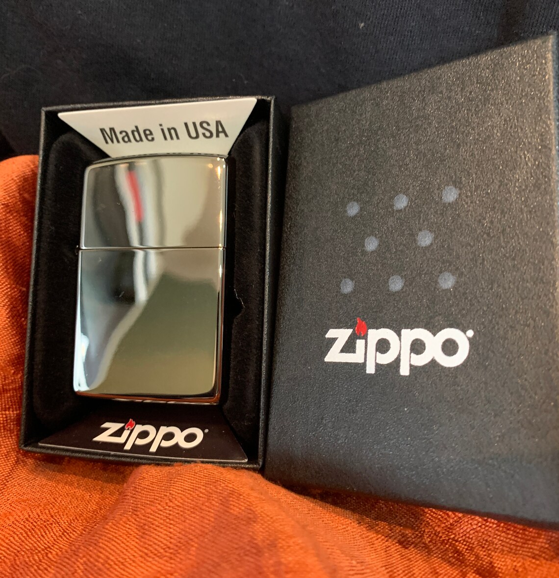 Zippo Black Ice Dark Chrome Shiny Shine Genuine Official Boxed Etsy