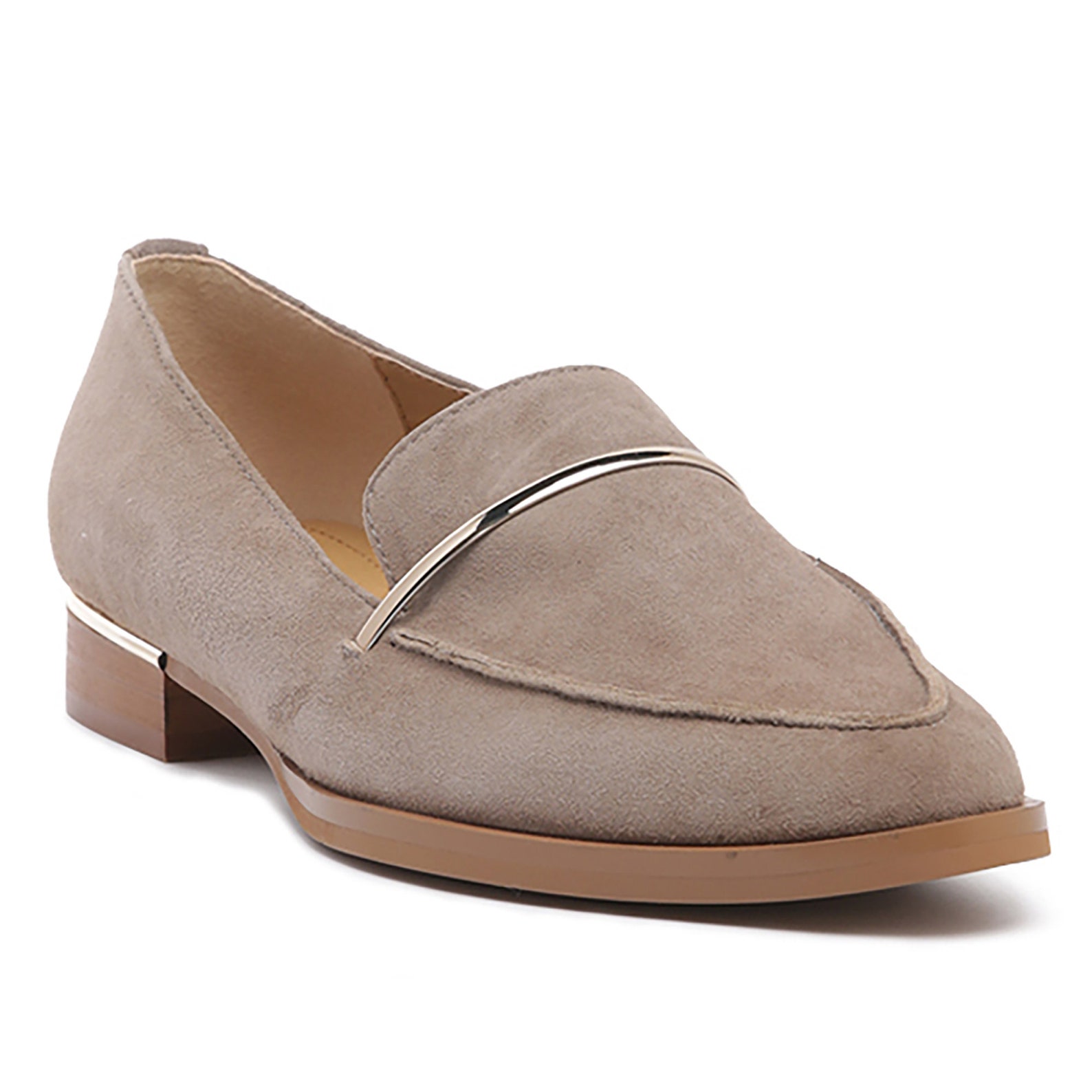Paulina taupe suede slipon loafers Etsy