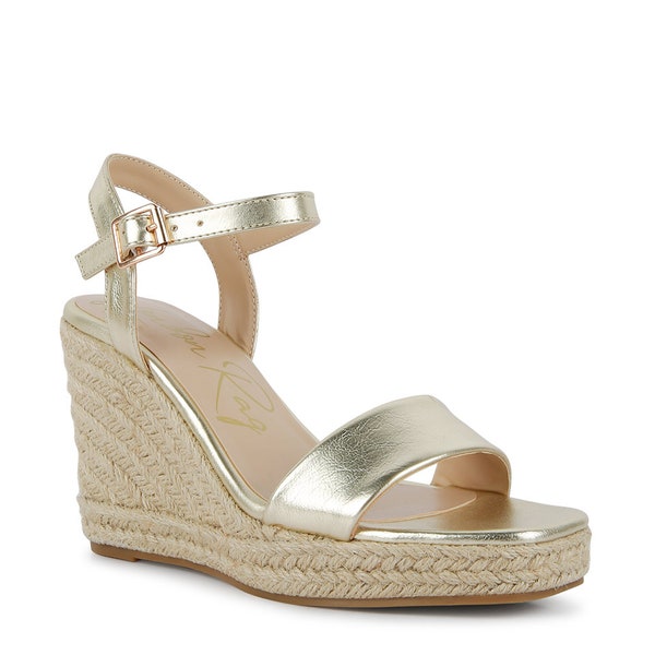 LONDON RAG: Augie Woven Wedge Sandals