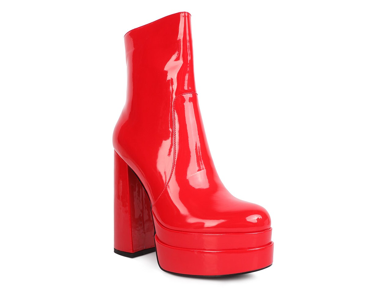 patent leather platform boots