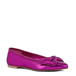 RAG & CO: PIE-Tribe Metallic Big Bow Ballerinas