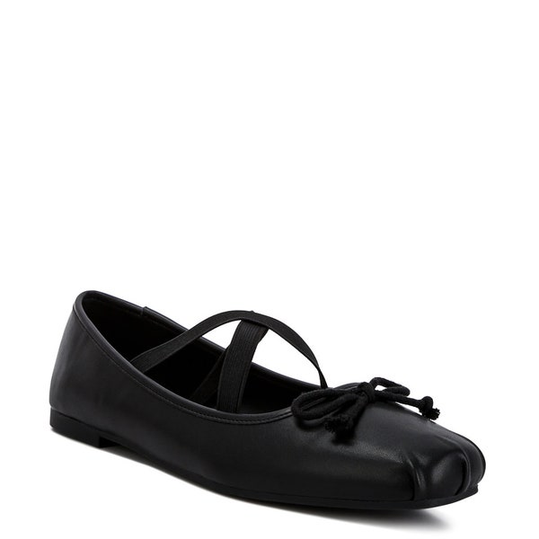 LONDON RAG: Leina Recycled Faux Leather Ballet Flats