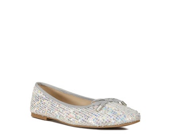 LONDON RAG: Lettie Sequin Embellished Ballet Flats