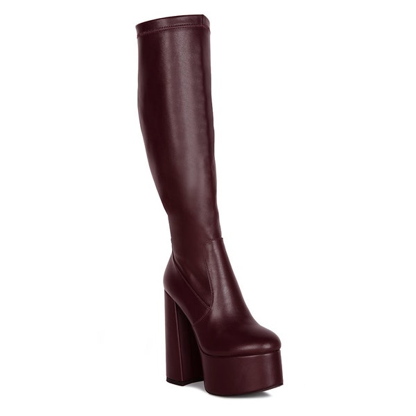 LONDON RAG: Coraline high block heeled calf boots