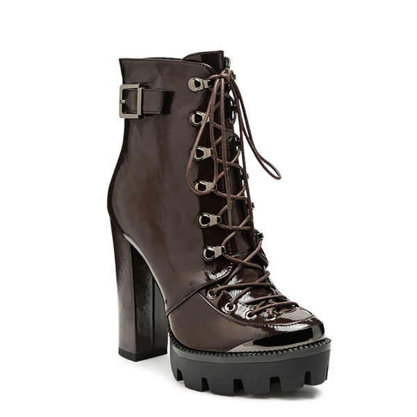 LONDON RAG: Lobra High Heel Lace-Up Ankle Boot