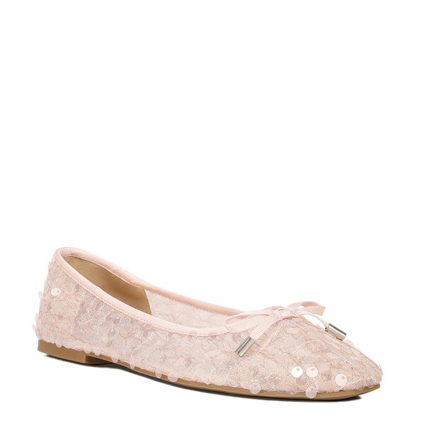 LONDON RAG: Lysander Sequin Embellished Sheer Ballet Flats