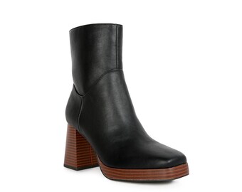 LONDON RAG: Couts High Ankle Heel Boots