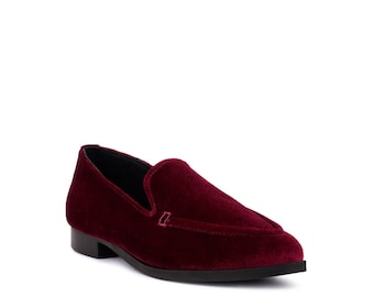 RAG & CO: LUXE-Lap Velvet Handcrafted Loafers