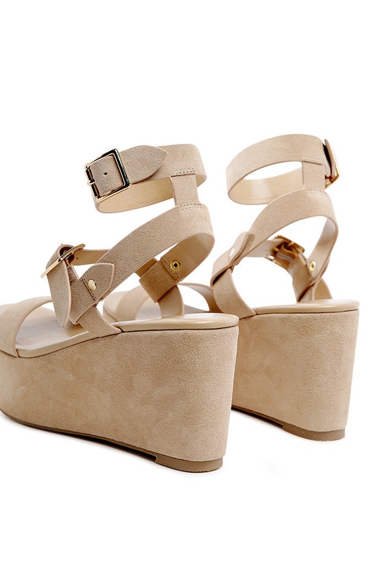 RAG CO Portia Leather Wedge Sandal Etsy Singapore