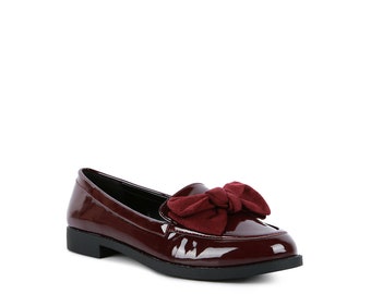 LONDON RAG: Bowberry Bow-Tie Patent Loafers