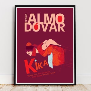 Pedro Almodóvar Kika Film Poster, "Kika" Movie Wall Art, Spanish Film Poster, Modern Illustration Art Print