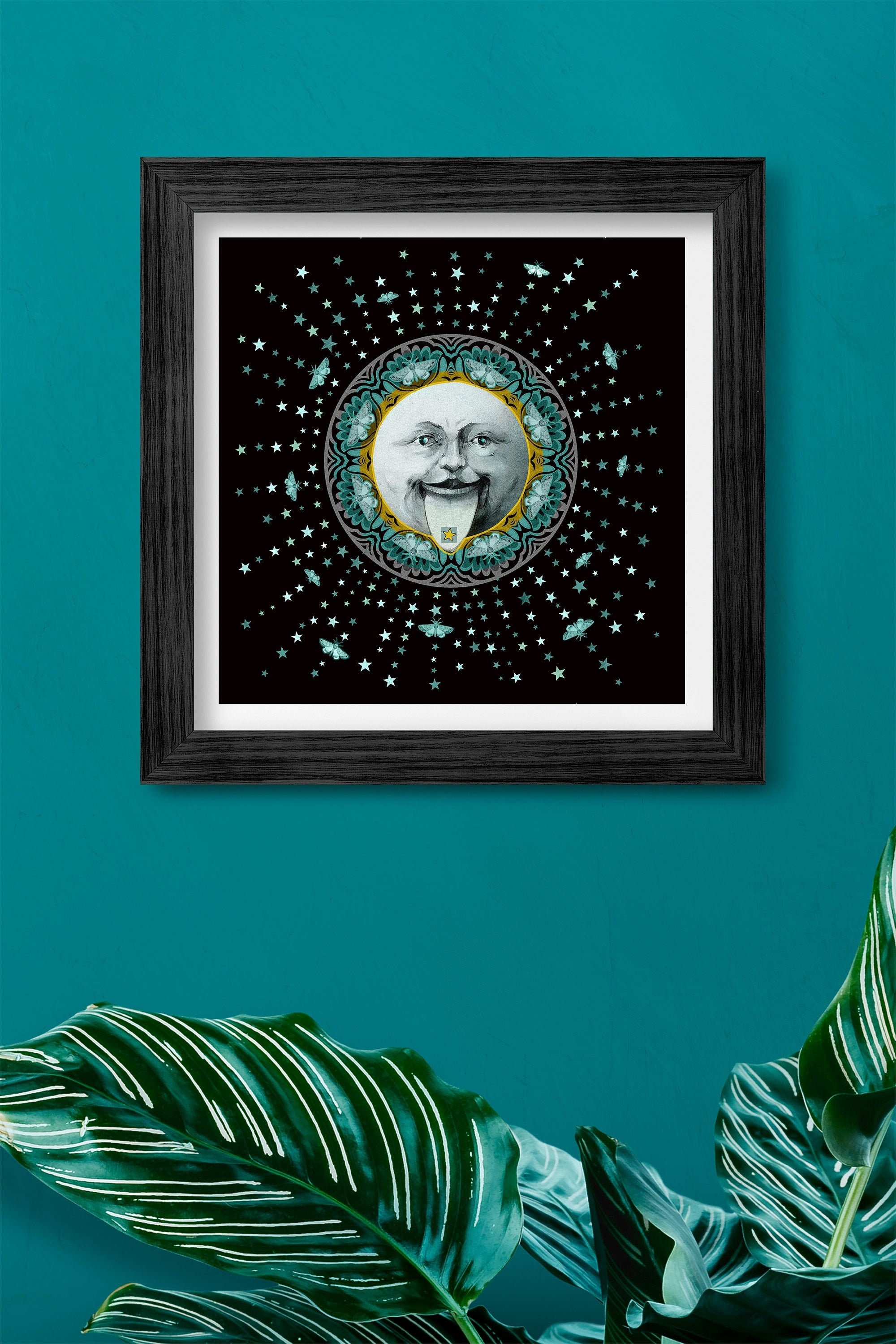 Acid Moon Poster Vintage Moon Man on Acid Trip Art Print - Etsy