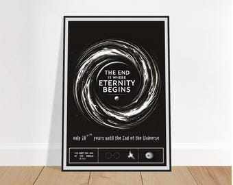 The End is Where Eternity Begins poster - existential wall art