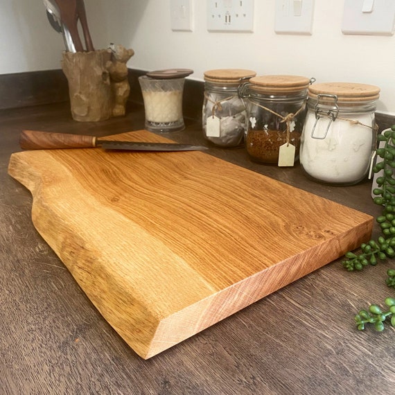 Extra Large Live Edge Oak Chopping Board James Martin Style Oak Chopping  Board Thick Solid Oak Chopping Block/ Serving Board 