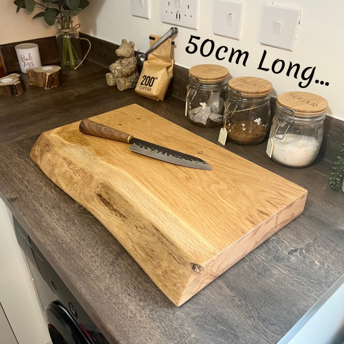 Extra Large Live Edge Oak Chopping Board James Martin Style Oak Chopping  Board Thick Solid Oak Chopping Block/ Serving Board 