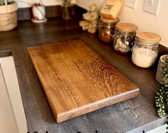 Solid African Iroko Wood Cutting Board – Durable Hardwood Kitchen Chopping Block