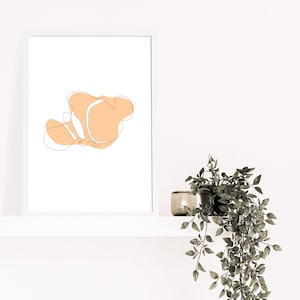 Findet Nemo Kunstdruck | Digitaler Download | Ästhetisches Raumdekor | Abstraktes Cartoon Zimmer Dekor | Boho Skizze | Minimalistischen