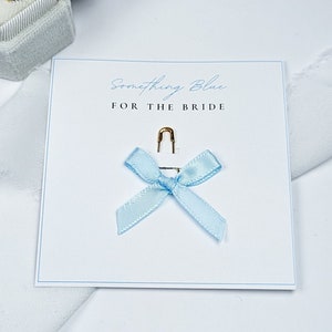 Gift bride / customizable / gold & silver / lucky charm for bride / blue bow / something blue, gift / jewelry bride / image 6