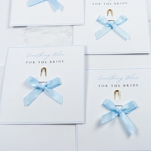 Gift bride / customizable / gold & silver / lucky charm for bride / blue bow / something blue, gift / jewelry bride / image 2