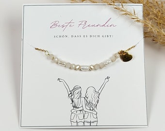 Personalized bracelet with pearls | Present for best friend |