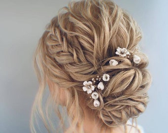 Bridal hair accessories in gold - silver-rose gold / hair comb bride / bridal jewelry / hair accessories bride /