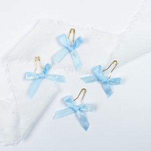 Gift bride / customizable / gold & silver / lucky charm for bride / blue bow / something blue, gift / jewelry bride / image 5