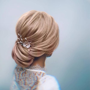 Hair comb in gold or silver / hair accessories / bridal accessories image 8