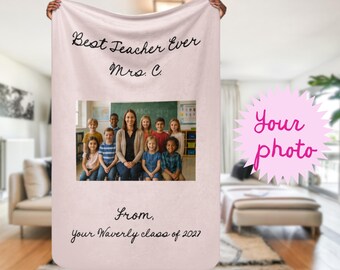 personalized end of year teacher gift for meaningful teacher, class photo gift ideas, thank you teacher appreciation class gift