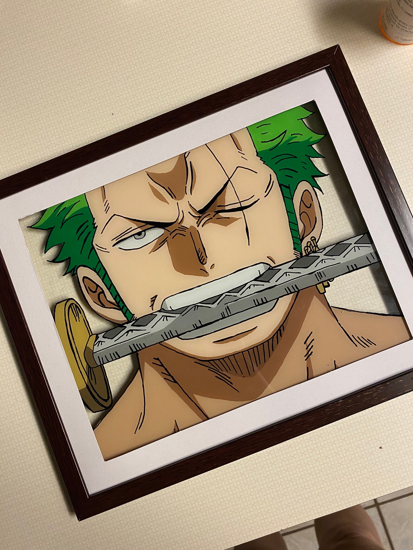 Zoro Glass Painting Etsy