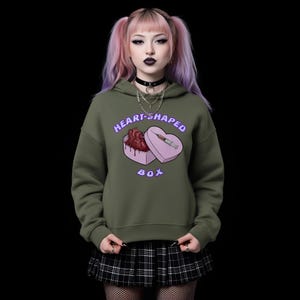 Nirvana Song Anatomical Heart Hoodie, Pastel Goth Aesthetic Pullover, Grunge Streetwear